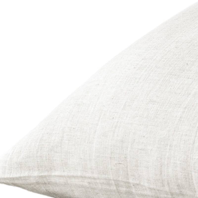 HomeRoots Set of Two Light Gray Linen Pillowcases