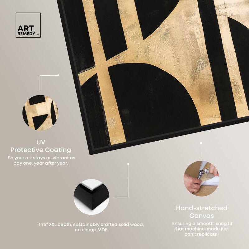 Noir and Gold II Canvas by Art Remedy