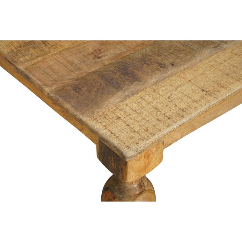 Ava 72" Carved Solid Wood Dining Table - 72" W