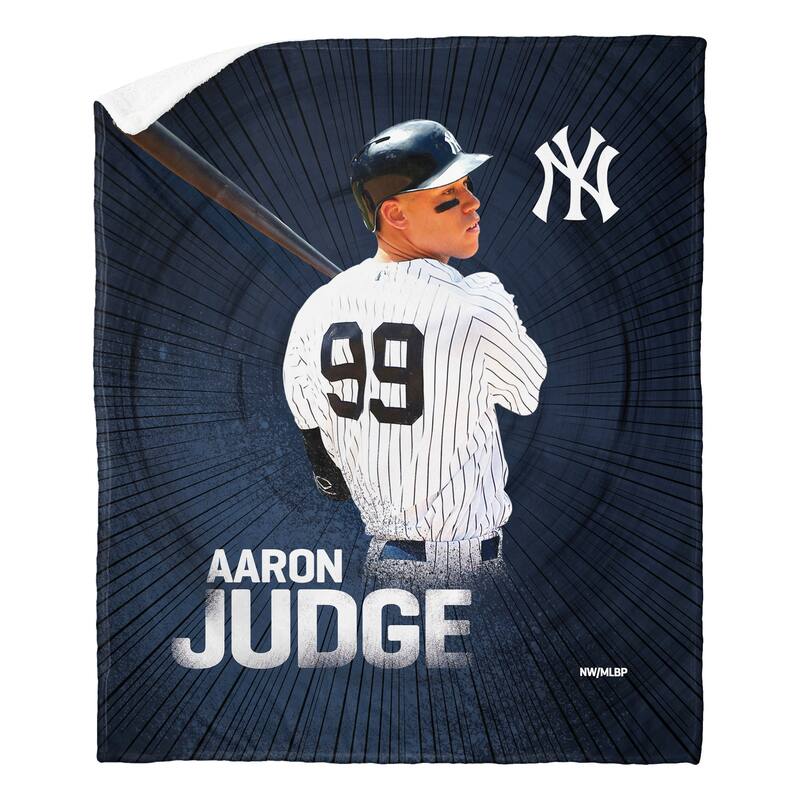 MLB Player New York Yankees Aaron Judge Silk Touch Sherpa Throw
