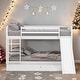 preview thumbnail 2 of 29, Low Bunk Beds with Ladder,Twin over Twin Bunk Bed with Convertible Slide and Ladder