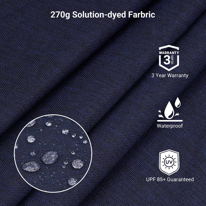 BONOSUKI 10x10FT LED Cantilever Patio Umbrella Angle Adjustment