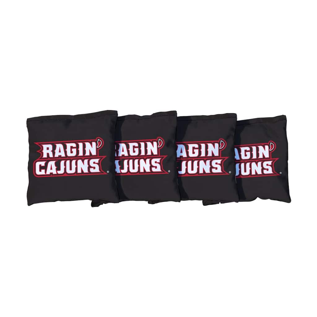 Louisiana Ragin Cajuns Black Cornhole Bags