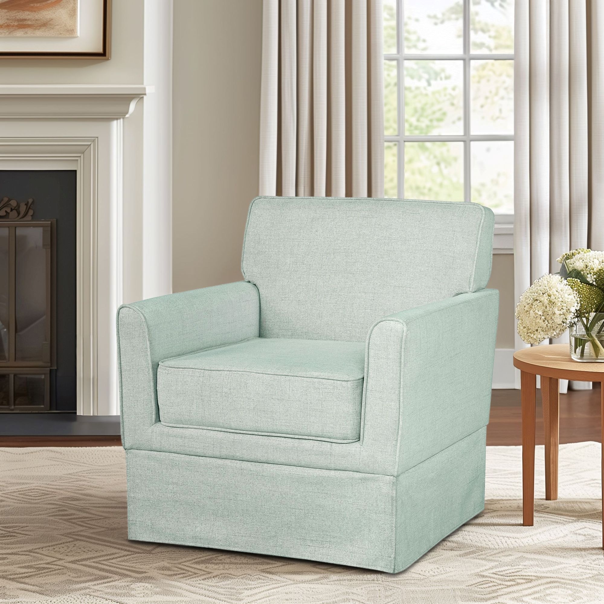 510 Design Paula Slipcover Accent Armchair - 30"W x 30.5"D x 33"H
