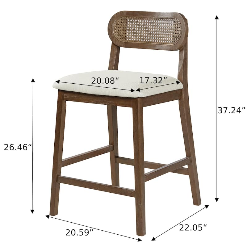 Christopher Knight Home - Kavo Modern Counter Height Bar Stools with Padded Seat & Adjustable Foot Glides