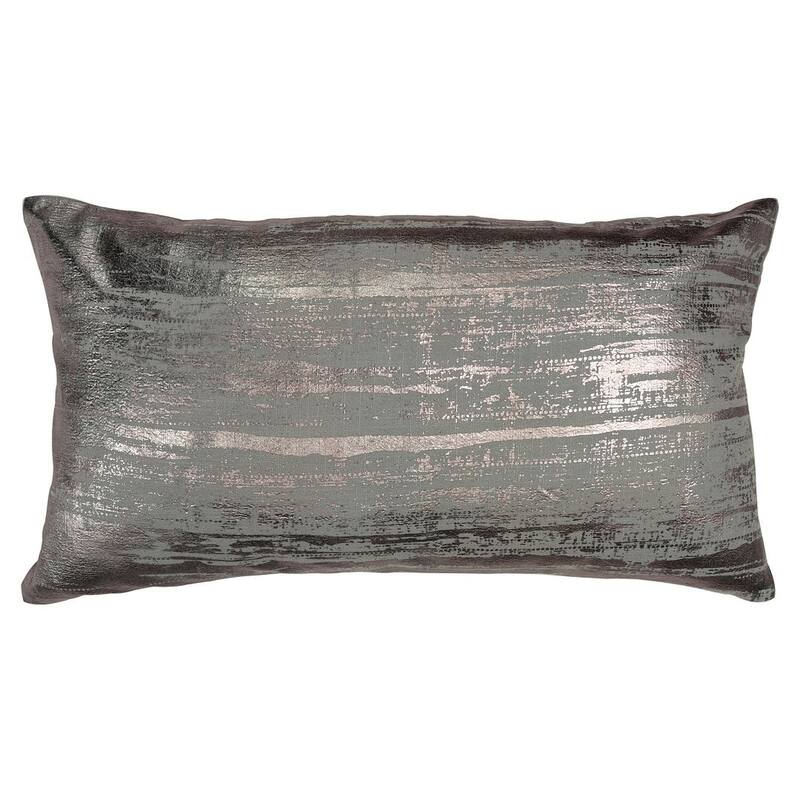 Silver Orchid Bryson Abstract Filled Pillow - Cover Only - Silver
