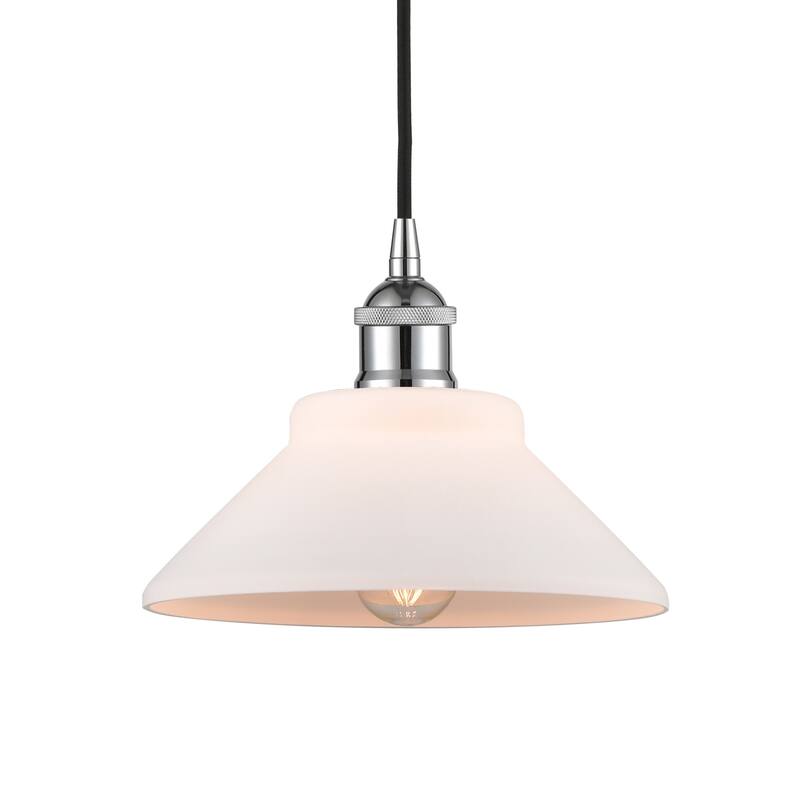 Innovations Lighting 616-1P-8-8 Orwell Pendant Orwell 8" Wide Mini - Polished Chrome / Matte White