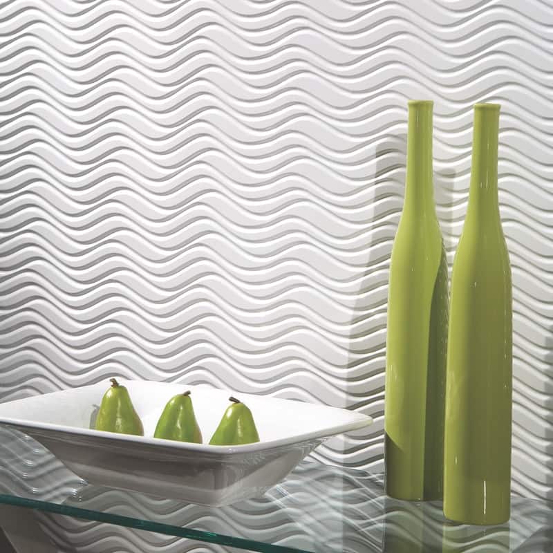 FASÄDE Current Horizontal 4-foot x 8-foot PVC Wall Panel in Matte White