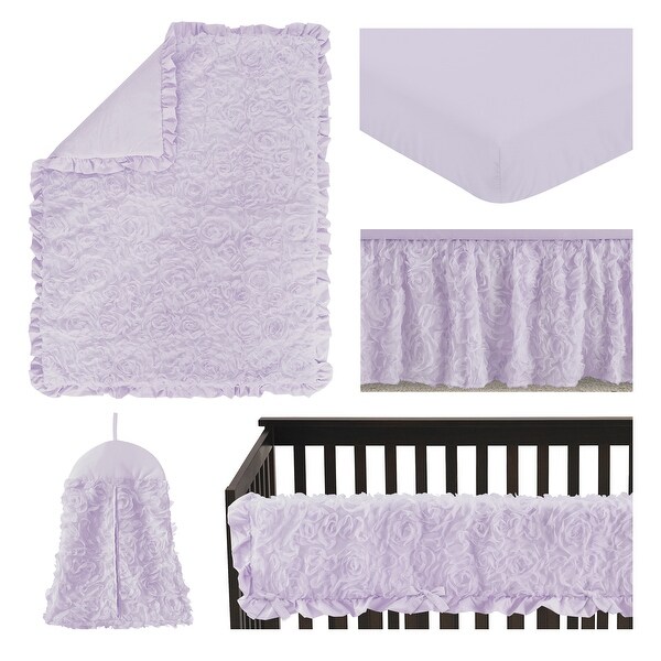 solid purple crib bedding