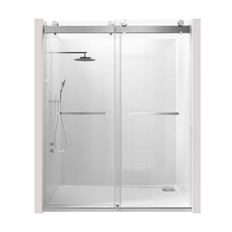 48/60/72 inch Double Sliding Frameless Shower Door