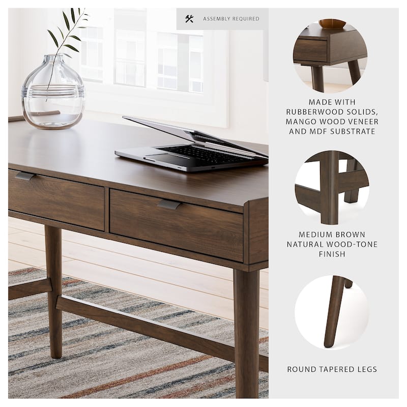 Signature Design by Ashley Lyncott Brown 60" Home Office Desk