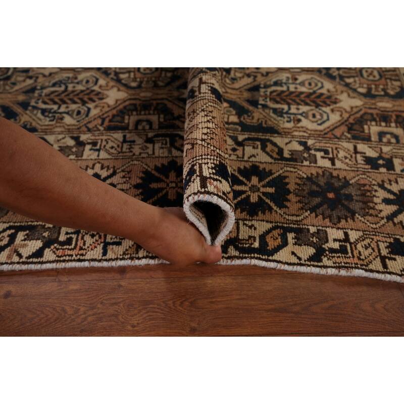 All-Over Bakhtiari Persian Vintage Area Rug Hand-Knotted Wool Carpet - 5'3" x 9'11"