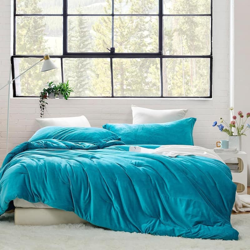 Love Thick® - Lush Coma Inducer Oversized Comforter Set - Tahitian Teal - Queen