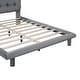 preview thumbnail 19 of 20, Marshmallow Shaped Button-Tufted Headboard LED Platform Bed