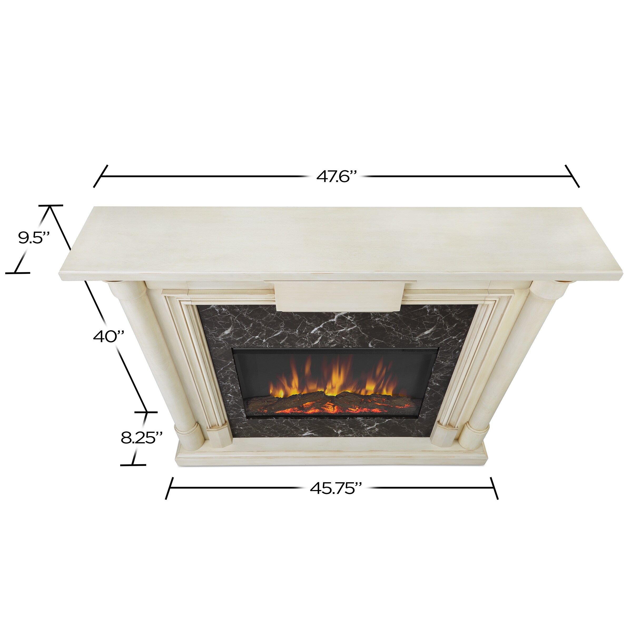 Real Flame 7030E-WW Maxwell Electric Fireplace in Whitewash - Bed Bath u0026  Beyond - 15320810