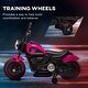 preview thumbnail 3 of 6, Pink Kids Motorcycle with Training Wheels, 6V for Ages 18-48 Months