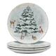 Certified International Winter Frost 11.25" Dinner Plates, Set of 4 - 11.25" Diameter x 1"
