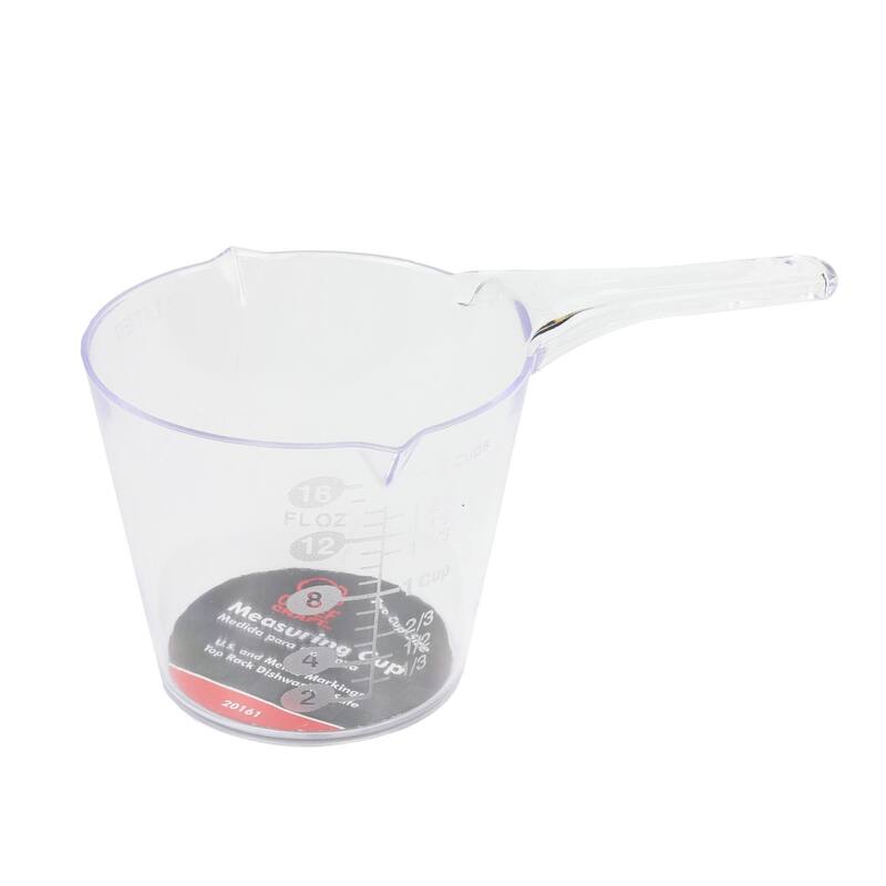 Chef Craft 2 Cup Capacity Clear Plastic Measuring Cup, US and Metric Graduations