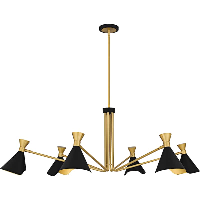 Arden 6-Light Matte Black Chandelier