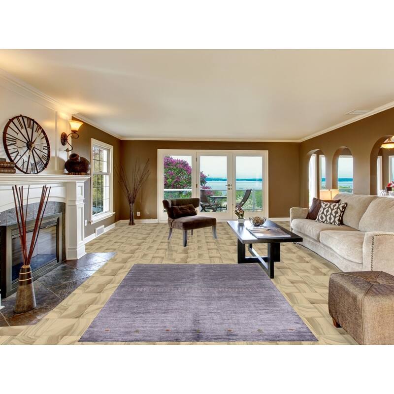 Hand Knotted Oriental 100% Wool Carpet Tribal Animal Pictorial Multi-Colored Gabbeh Area Rug - 7' 6'' X 5' 4''