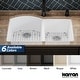 preview thumbnail 8 of 18, Karran Undermount Quartz 32 in. 60/40 Double Bowl Kitchen Sink Kit