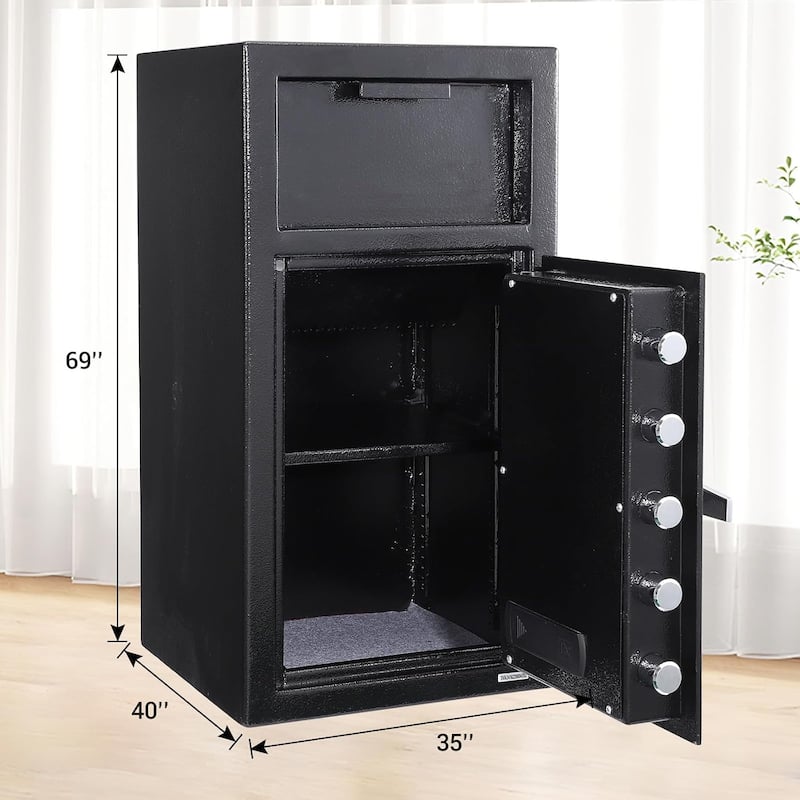 3.5 Cub Digital Depository Business Safe Box, 2 Emergency Keys