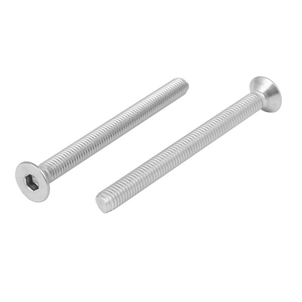 Uxcell M6x70mm Hex Bolts - 304 Stainless Steel, 5 Pack, Fully Threaded, DIN933 Standard