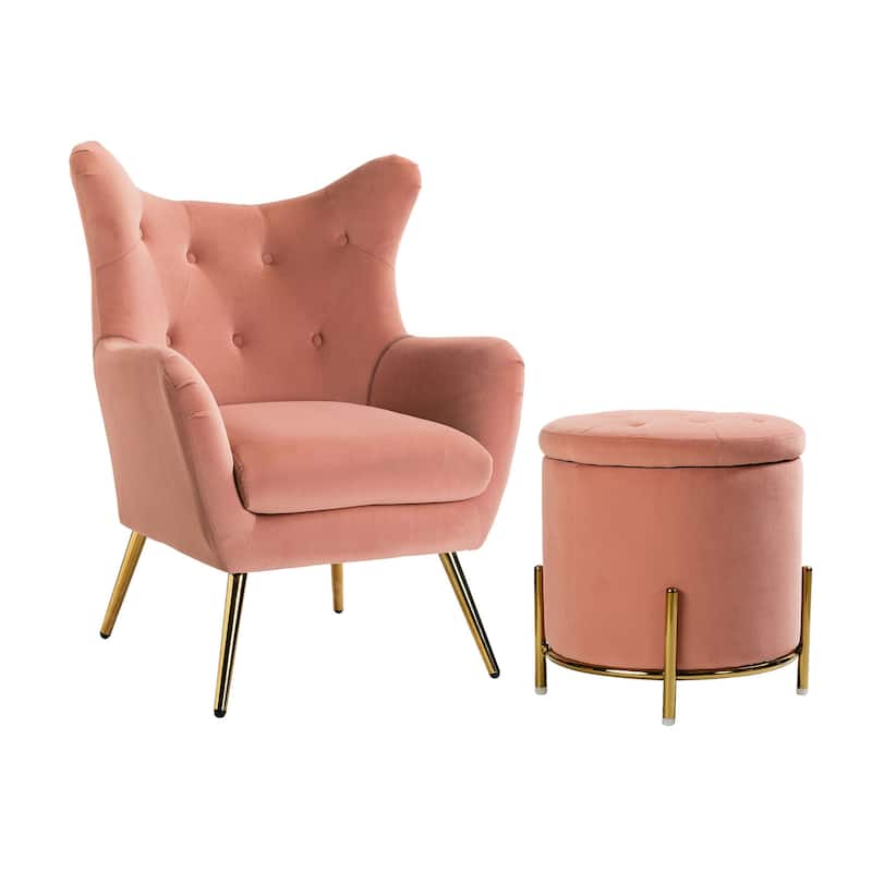 Eusebio Two Pieces Living Room Set with Metal Legs by HULALA HOME