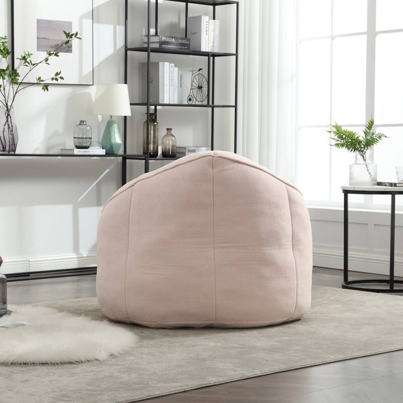 Compressed Foam Bean Bag Chair with Footrest - Plush Lounger for Modern Living Spaces