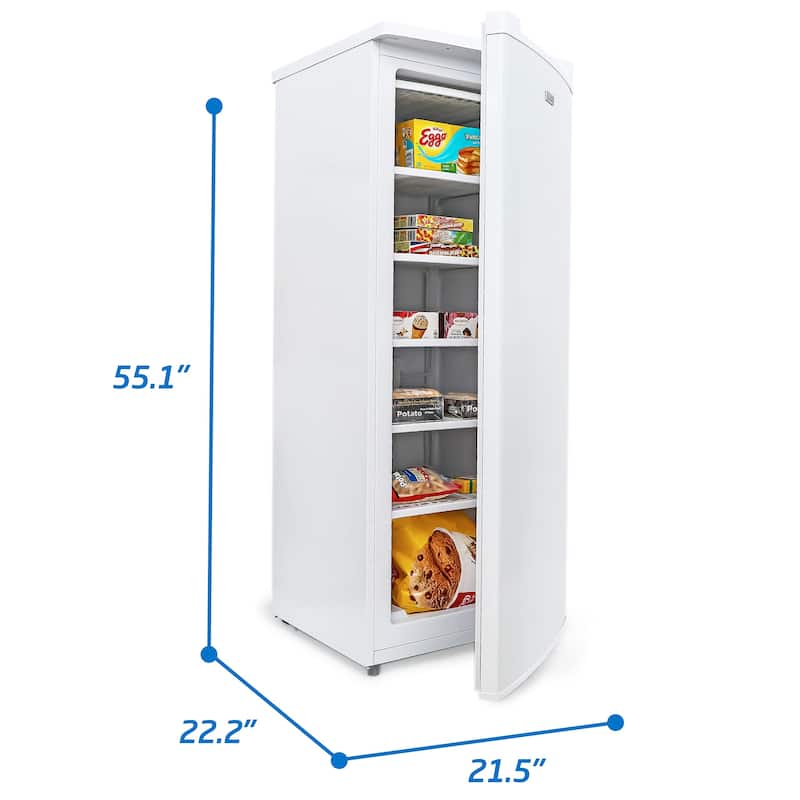 6.0 Cu Ft Upright Freezer,White