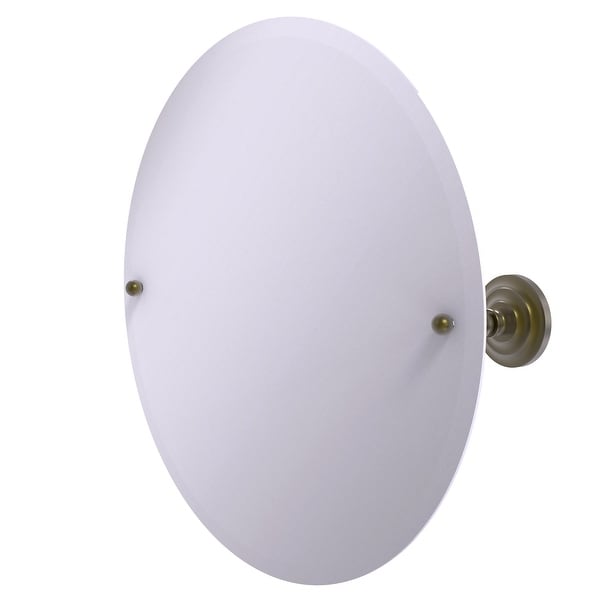 Allied Brass Frameless Round Tilt Mirror with Beveled Edge