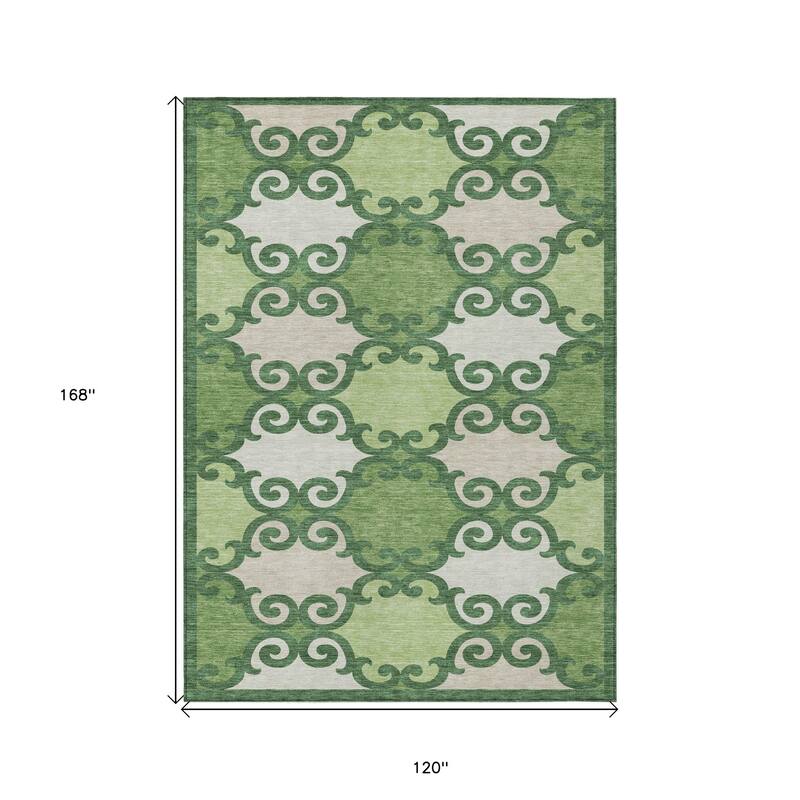 HomeRoots Trellis Transitional Rectangle Outdoor Rug