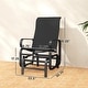 preview thumbnail 3 of 7, Outsunny Outdoor Glider Chair Set of 2, Gliders for Outside Patio with Smooth Rocking Mechanism , Black
