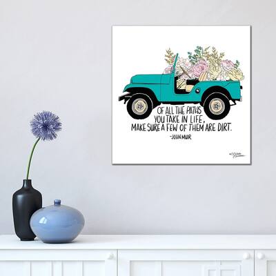 iCanvas "Floral Jeep" by Michele Norman Canvas Print