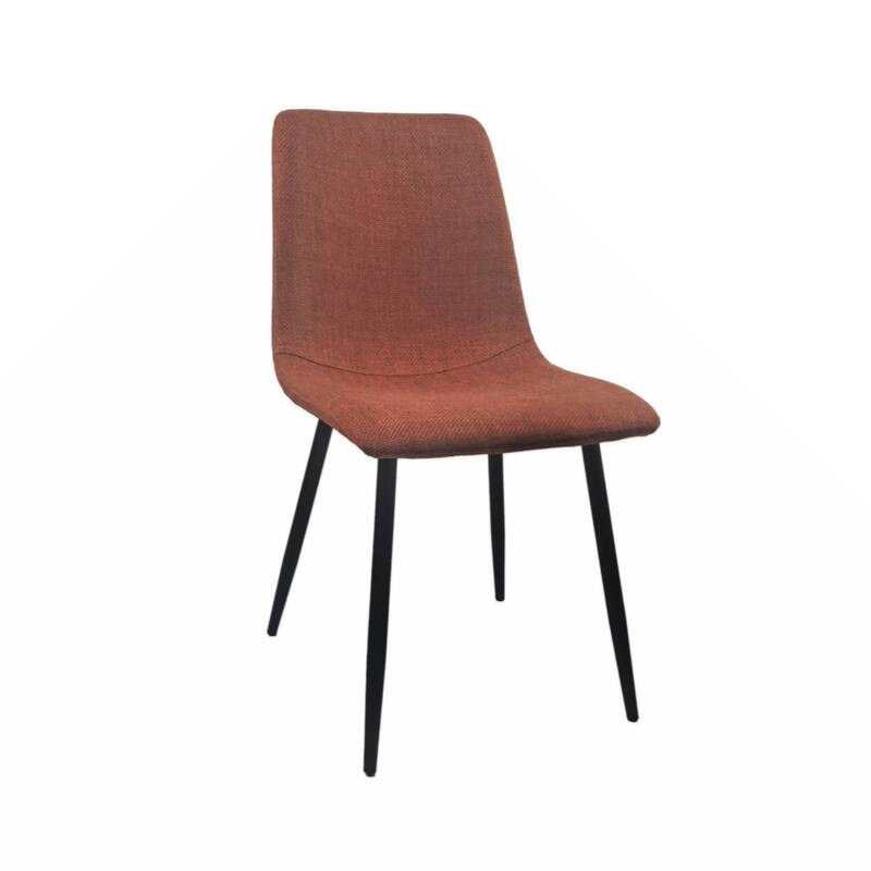 MDF Wood Colour Dining Table and Modern Dining Chairs Set of 4, Dining Room Table and Linen Chairs