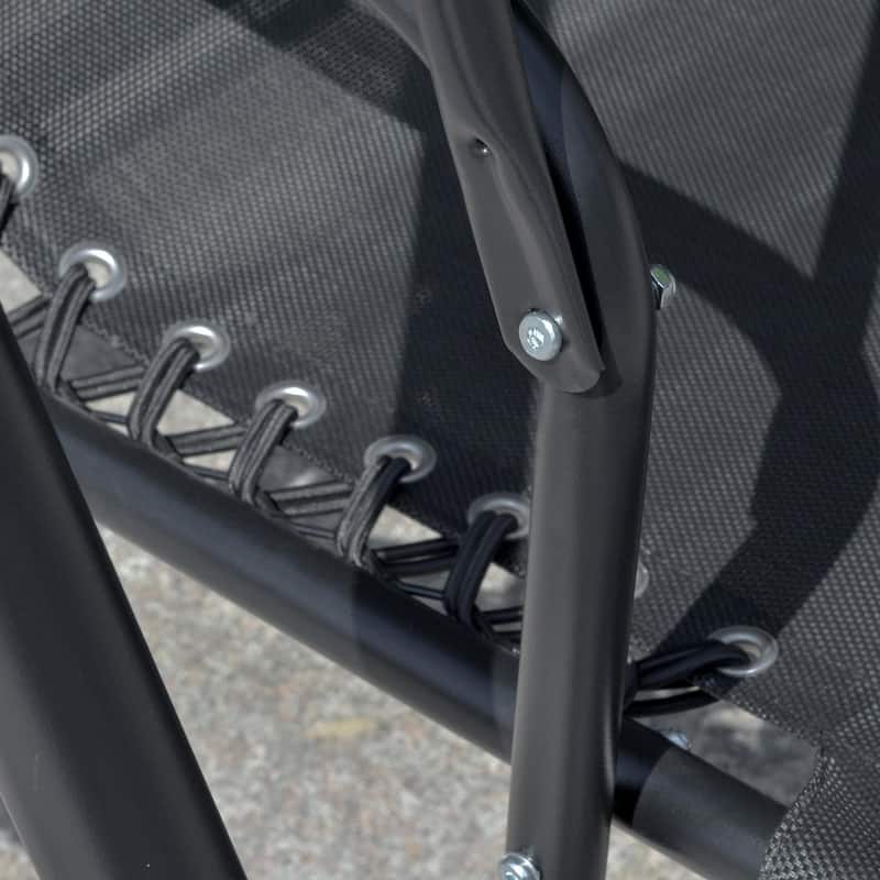 2-Seater Porch Swing with Pivot Table, Cup Holder, Adjustable Canopy