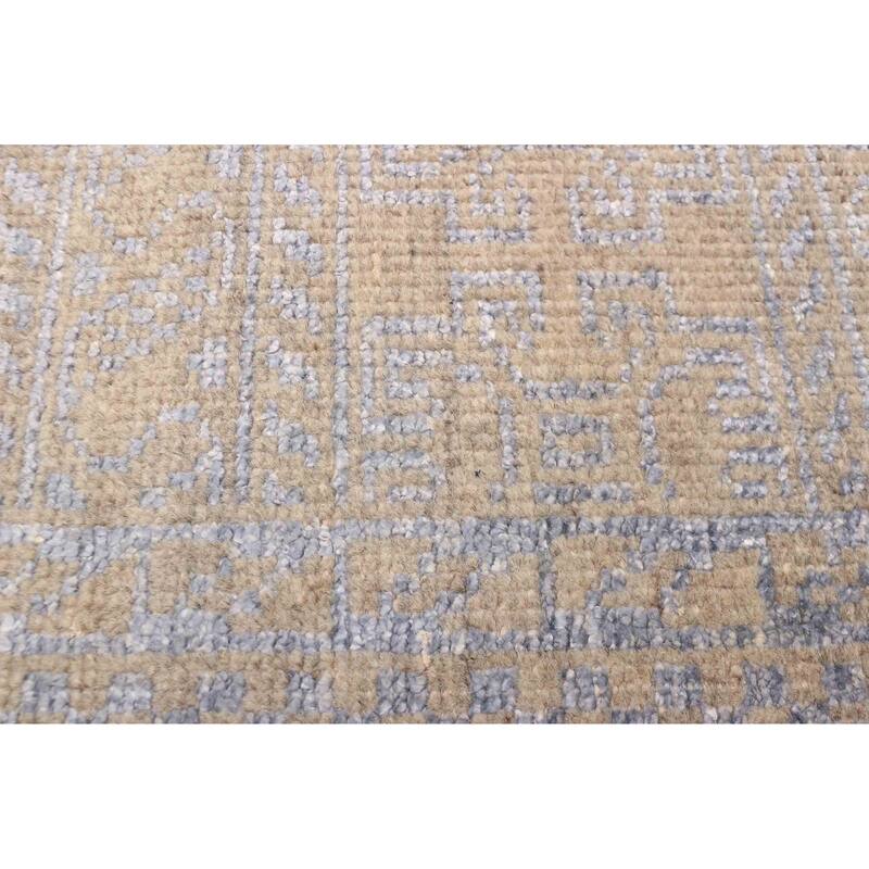 ECARPETGALLERY Hand-knotted Tangier Khaki Silk, Wool Rug - 5'2 x 8'2