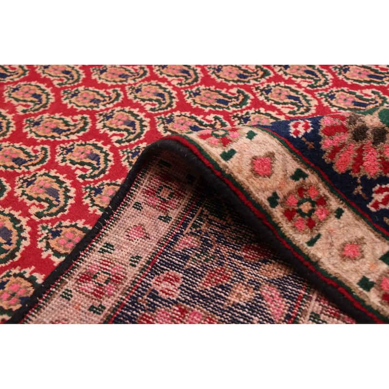 ECARPETGALLERY Hand-knotted Melis Vintage Red Wool Rug - 5'9 x 8'0