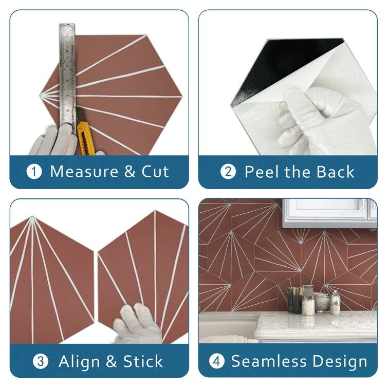 6" x 7" Stone Composite Peel & Stick Mosaic Tile (45 PCS)