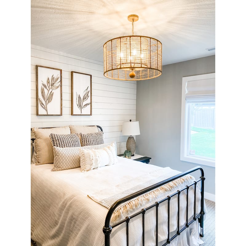 Jayna 4 Light Burnished Silver Chandelier - 25'' W x 16.5'' H