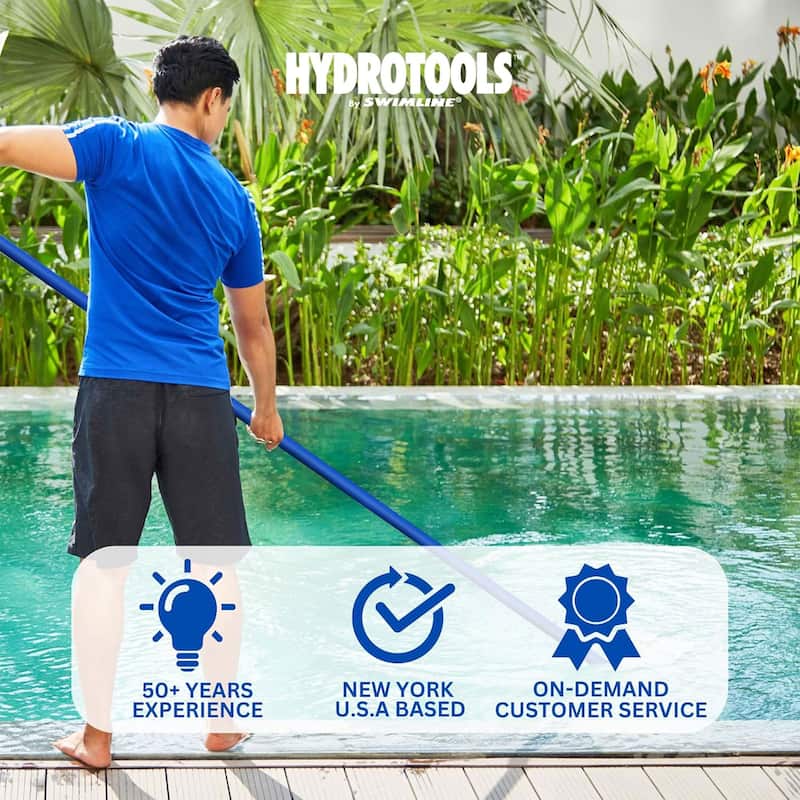 Swimline HydroTools 45’ Premium Spiral Wound Pool Vacuum Hose with Swivel Cuff - 7.4