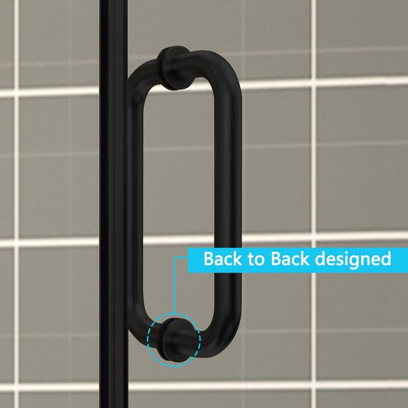 Elegant Back to Back Stainless Steel Shower Glass Door Pull Handle