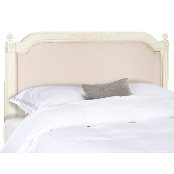 SAFAVIEH Bedding Rustic Wood Beige Linen Full size Headboard Beige