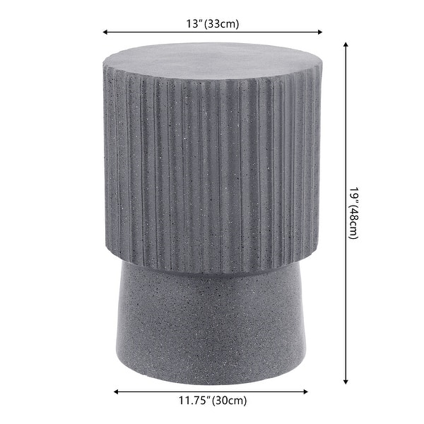 dimension image slide 1 of 5, JONATHAN Y Kline 19" Modern Art Deco Tambour Accent Table