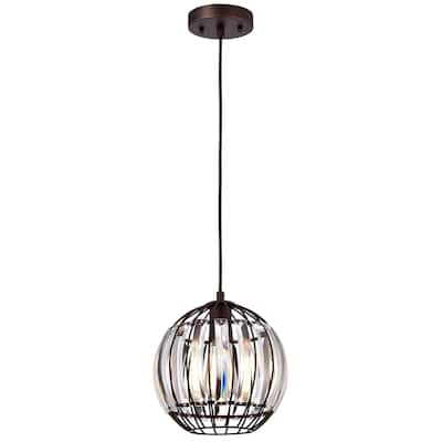 1-light Oil Rubbed Bronze Hanging Pendant