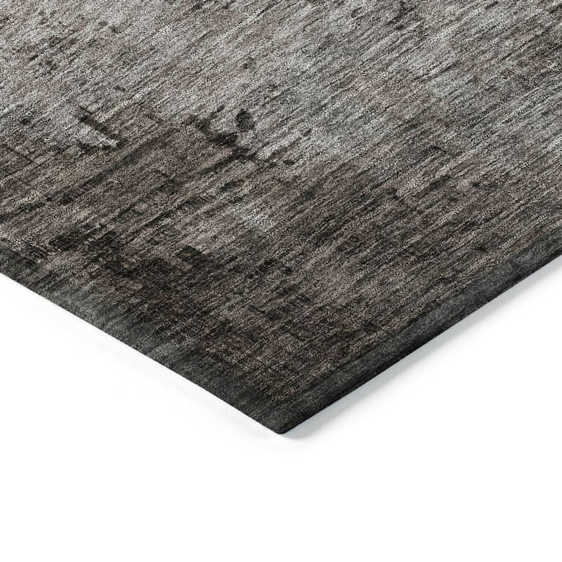 Machine Washable Indoor/ Outdoor Modern Contemporary Chantille Rug