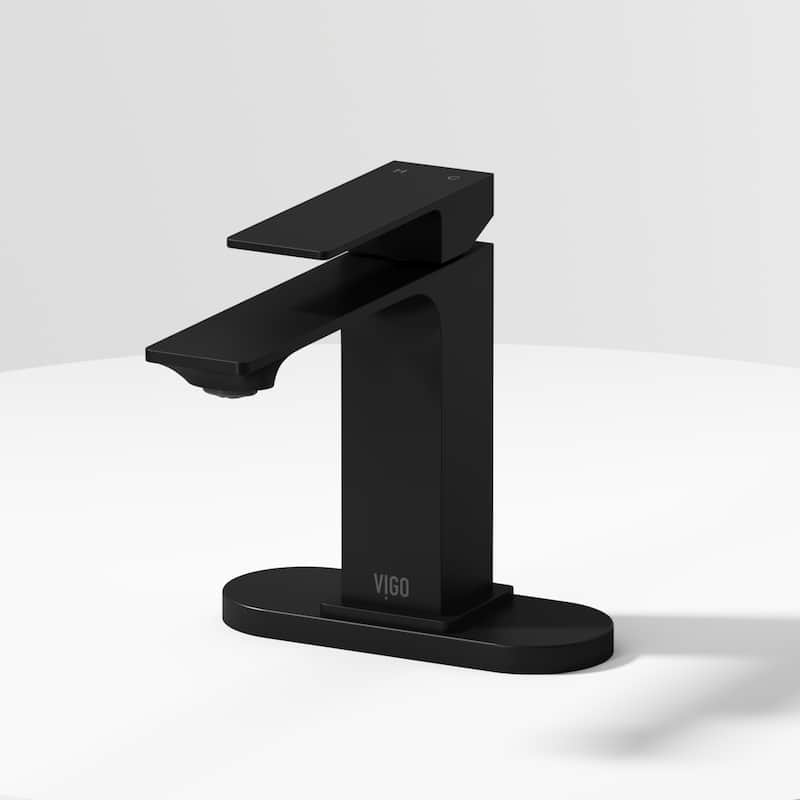 VIGO Dunn 6" H Single Handle Single Hole Bathroom Faucet