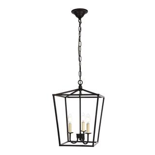 Maddox Collection Pendant D12.5 H18.25 Lt:3 Black Finish