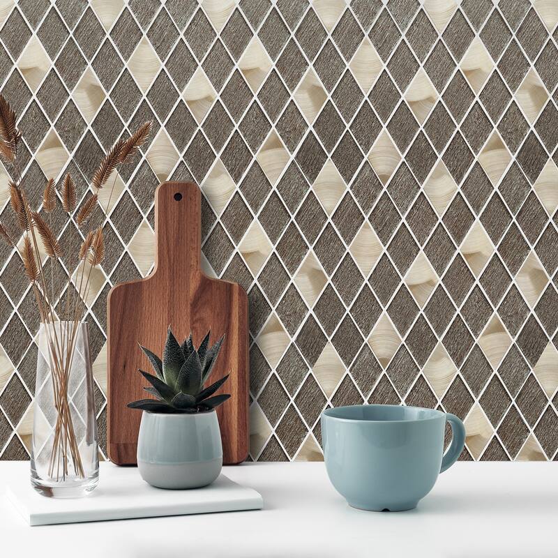 Altair Ballagh Diamond Laminated Glass Mosaic Mix Aluminum Wall Tile
