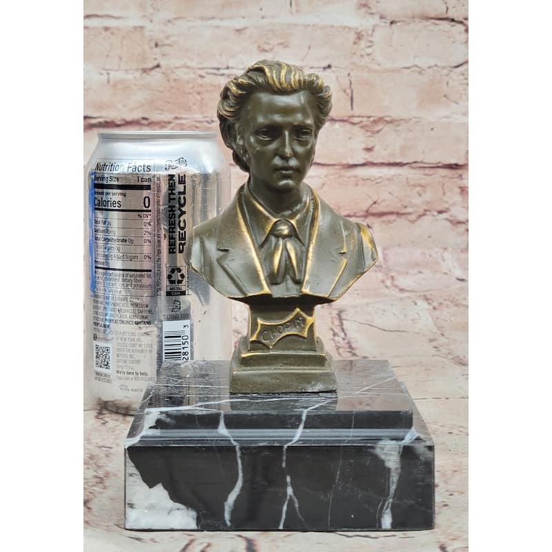 Frédéric Chopin Bronze Bust Sculpture - Romantic Composer Music Art